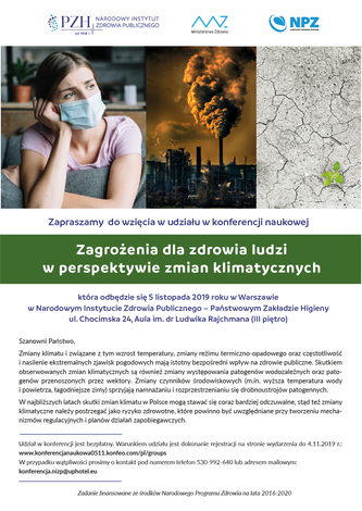 Konferencja naukowa "Zagrożenia dla zdrowia ludzi  w perspektywie zmian klimatycznych"